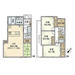 富士町戸建の物件間取画像